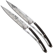 Mirror Finish Stainless Blade Kiss Folding Knife -  Duo Set