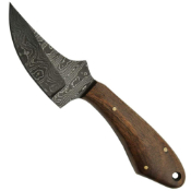 True Damascus Skinner Fixed Blade Knife w/Sheath