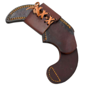 8.5'' Damascus Karambit w/ Leather Sheath