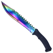 Elevate your outdoor gear with the stunning 17'' Rainbow Hunting Knife. Perfect for hunting and camping adventures.