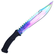 Elevate your outdoor gear with the stunning 17'' Rainbow Hunting Knife. Perfect for hunting and camping adventures.