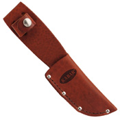 Game Hook Stacked Leather Handle Fixed Blade Knife w/ Sheath