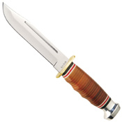 Marine Hunter Fixed Blade Knife w/ Leather Sheath