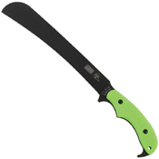 Pestilence Chopper Toxic Green Handle Fixed Blade Knife