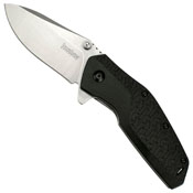 Swerve Stonewash Finish Plain Edge Folding Blade Knife