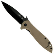 CQC-4K Black-Oxide Coated Drop-Point Blade Folding Knife