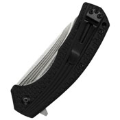 Portal Stonewash Finish Plain Edge Folding Blade Knife