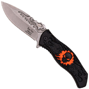 Dark Side Stamped Skull Handle 4.75 Inch Folding Knife