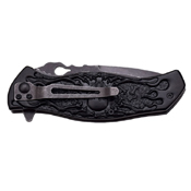 Dark Side Stamped Skull Handle 4.75 Inch Folding Knife