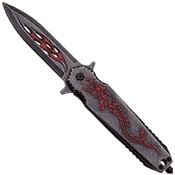 Dark Side Blades A028RD Spear Point Blade folding Knife