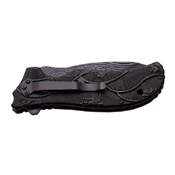 Dark Side Stainless Steel Folding Knife with Dragon Art