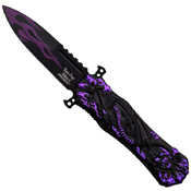Dark Side 3.5 Inch Flame Graphic Folding Knife