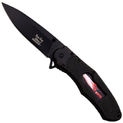 Dark Side Blades A050 Plain Edge Black Finish Blade Folding Knife