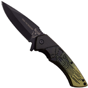 Dark Side Blades Grediant Handle Folding Knife