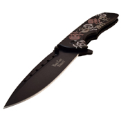 Dark Side Blades Embossed Printed Aluminum Handle Folding Knife