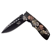 Dark Side Blades Embossed Printed Aluminum Handle Folding Knife