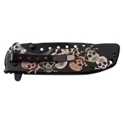 Dark Side Blades Embossed Printed Aluminum Handle Folding Knife