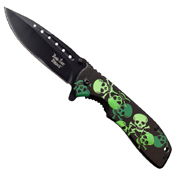Dark Side Blades Embossed Printed Aluminum Handle Folding Knife