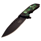 Dark Side Blades Embossed Printed Aluminum Handle Folding Knife