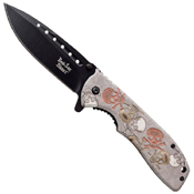 Dark Side Blades Embossed Printed Aluminum Handle Folding Knife
