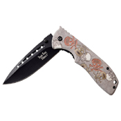 Dark Side Blades Embossed Printed Aluminum Handle Folding Knife