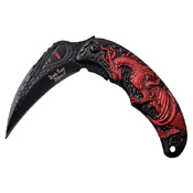 Dark Side Blades 8 Inch Overall Folding Knife w/ Dragon Art Handle
