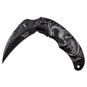 Dark Side Blades 8 Inch Overall Folding Knife w/ Dragon Art Handle
