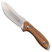 Elk Ridge Drop Point Blade Fixed Knife w/ Leather Sheath