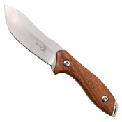 Elk Ridge Drop Point Blade Fixed Knife w/ Leather Sheath