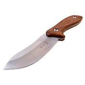 Elk Ridge Drop Point Blade Fixed Knife w/ Leather Sheath