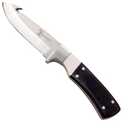 Elk Ridge 200-08WH Plain Edge Guthook Blade Fixed Knife