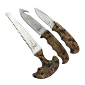 Elk Ridge Satin Blade Hunting Knife 3 Piece Set