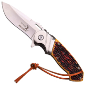 Elk Ridge A003 Stainless Steel Drop Point Blade Folding Knife