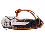 Elk Ridge A003 Stainless Steel Drop Point Blade Folding Knife