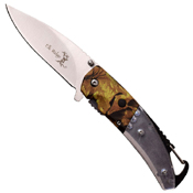 Elk Ridge Nylon Fiber Handle Folding Knife w/ Carabiner