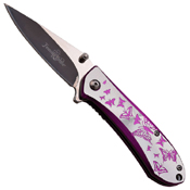 Femme Fatale Two Tone Anodized Aluminum Handle Folding Knife
