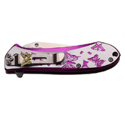 Femme Fatale Two Tone Anodized Aluminum Handle Folding Knife