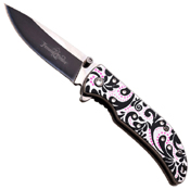 Femme Fatale 3.75 Inch Closed Mirror Polished Blade Folding Knife