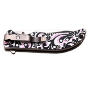 Femme Fatale 3.75 Inch Closed Mirror Polished Blade Folding Knife