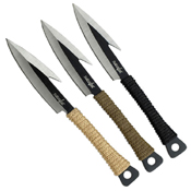 Survivor Cord Wrapped Handle 3 Pcs Throwing Knife Set