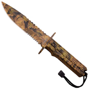 Survivor HK-796 Half Serrated Edge w/ Shaw Back Blade Fixed Knife