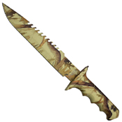 Jungle Master Rubber Handle Fixed Blade Knife w/ Nylon Sheath