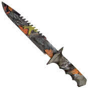 Jungle Master Rubber Handle Fixed Blade Knife w/ Nylon Sheath