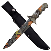 Jungle Master Rubber Handle Fixed Blade Knife w/ Nylon Sheath
