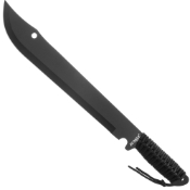 JM-021 Machete - Black Cord Wrapped Handle w Lanyard