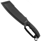 JM-034 Machete - Black Wood Handle w Lanyard