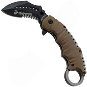 US Marines A1019 Half Serrated Edge 3.5 Inch Blade Folding Knife