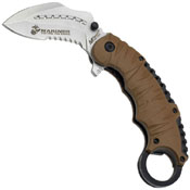 US Marines A1019 Half Serrated Edge 3.5 Inch Blade Folding Knife