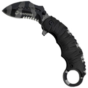 US Marines A1019 Half Serrated Edge 3.5 Inch Blade Folding Knife