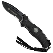 US Marine Half Serrated Blade Folding Knife